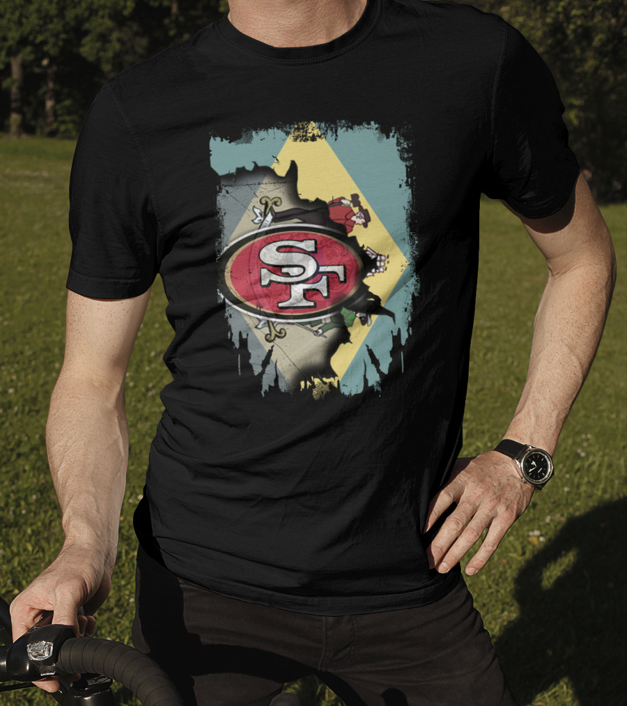 Delaware Unity With San Francisco 49ers Logo Integration T-Shirt