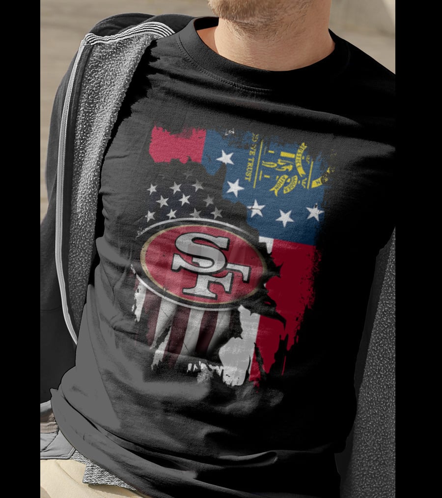 Together Georgia American Flag 49ers SF T-Shirt