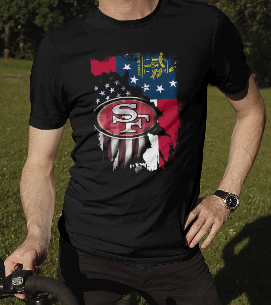 Together Georgia American Flag 49ers SF T-Shirt