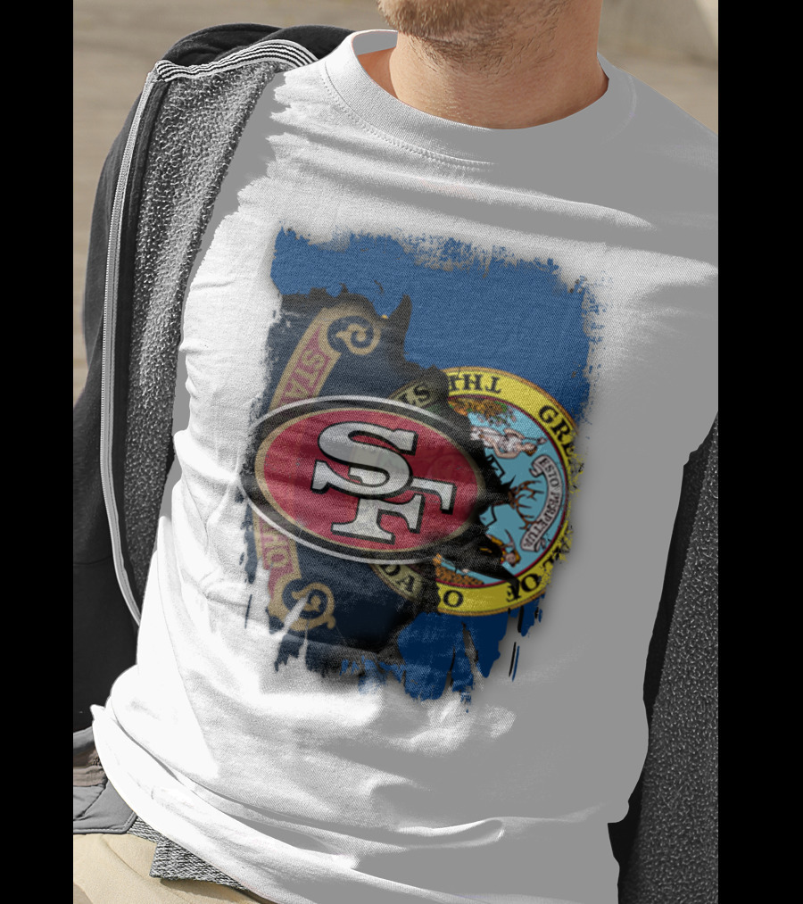 Idaho State Concept With 49ers SF Logo Fusion T-Shirt
