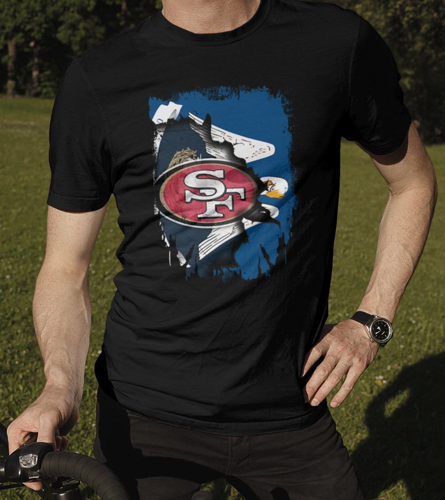 Together Louisiana SF With 49ers Eagle T-Shirt