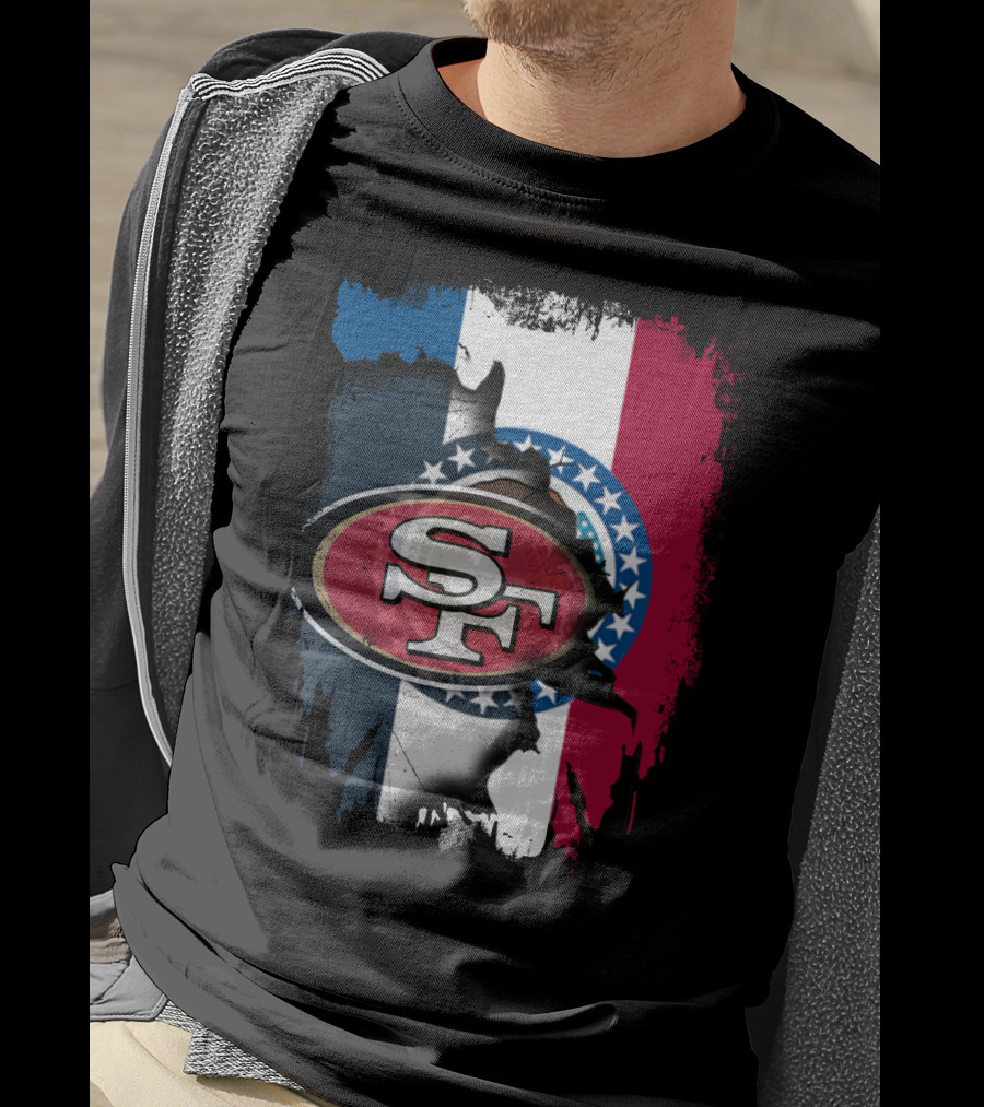 Missouri Pride With 49ers Logo And Flag Colors Unity T-Shirt