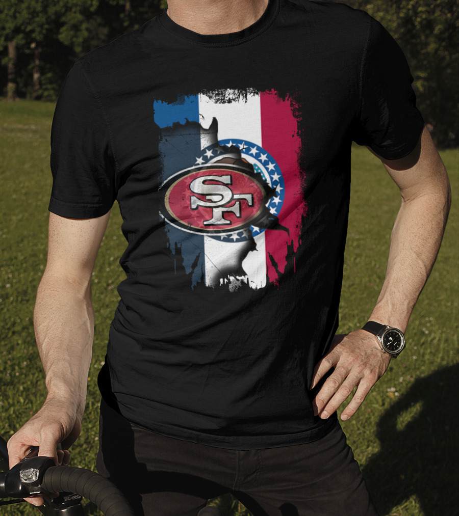 Missouri Pride With 49ers Logo And Flag Colors Unity T-Shirt