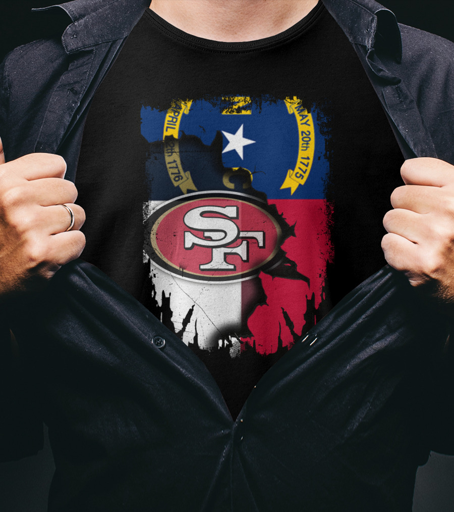 North Carolina Flag With SF 49ers T-Shirt