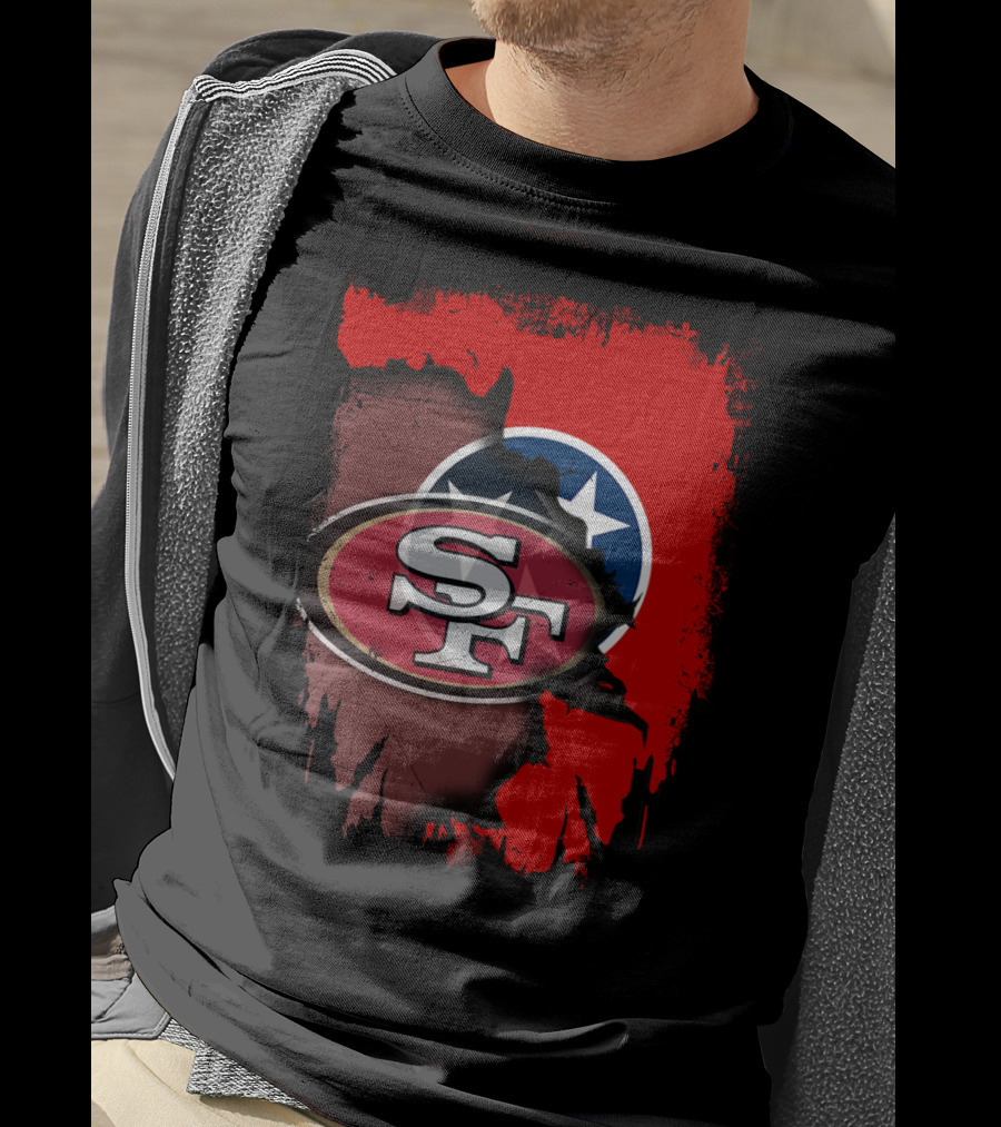 Together Tennessee San Francisco 49ers State Flag Fusion T-Shirt
