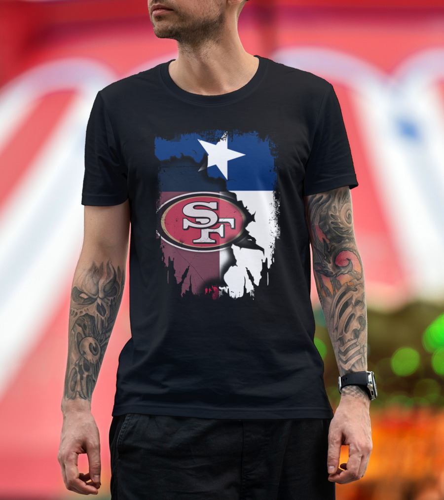 Texas and San Francisco 49ers United Emblem T-Shirt
