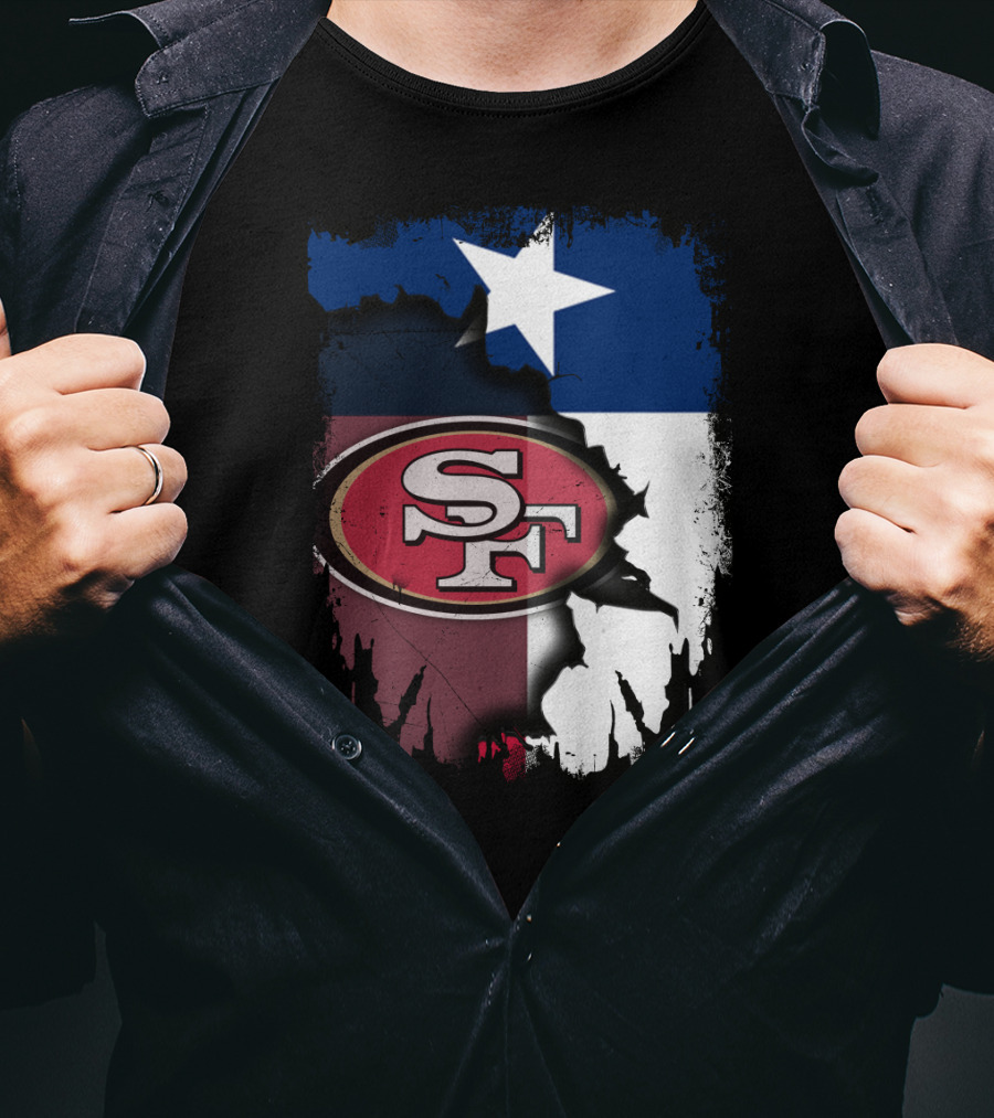 Texas And San Francisco 49ers United Emblem T-Shirt