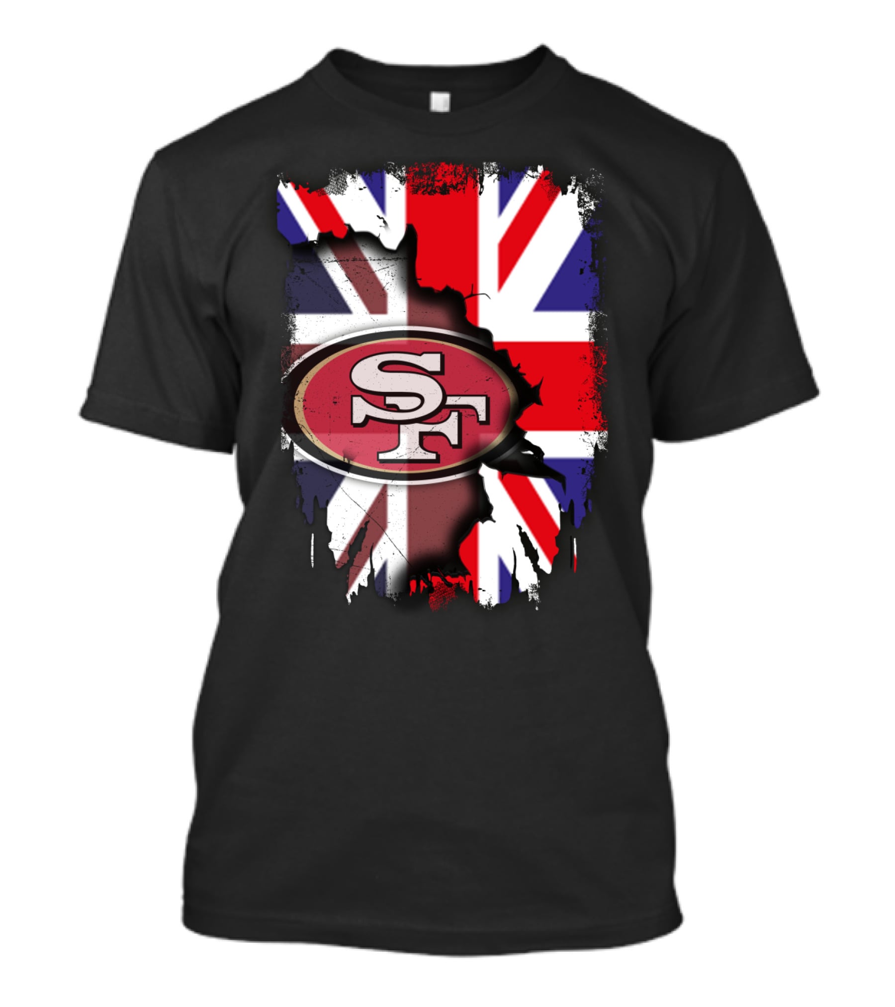 Together United Kingdom With 49ers SF Union Jack Flag T-Shirt