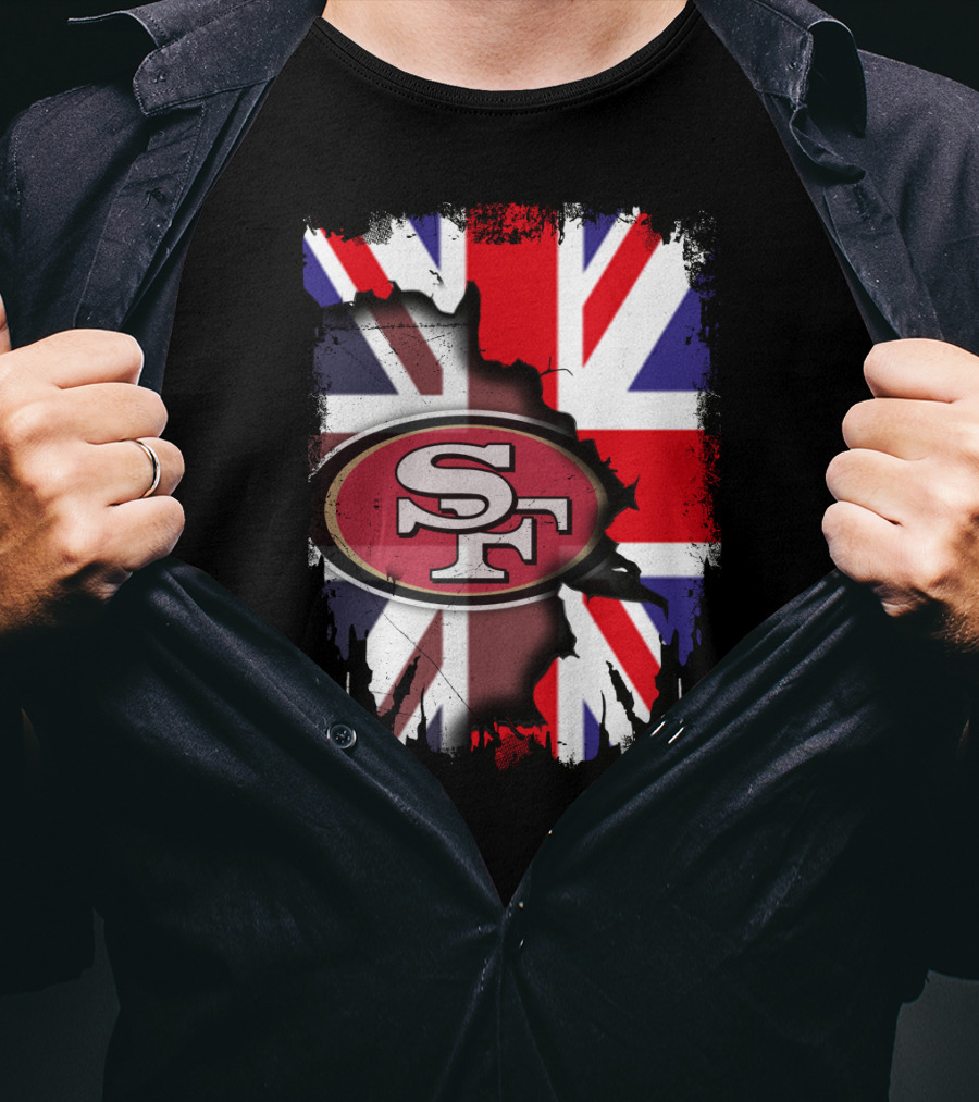 Together United Kingdom With 49ers SF Union Jack Flag T-Shirt