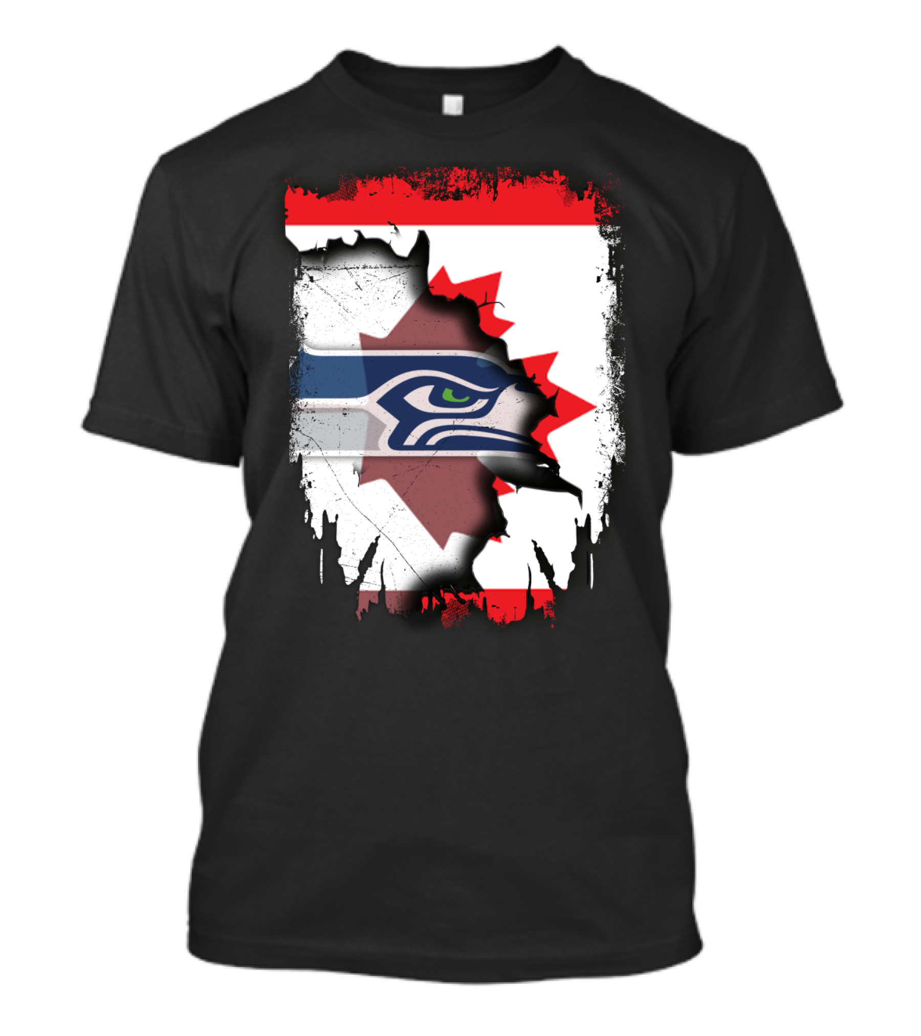 Seahawks And Canada Unity Emblem T-Shirt