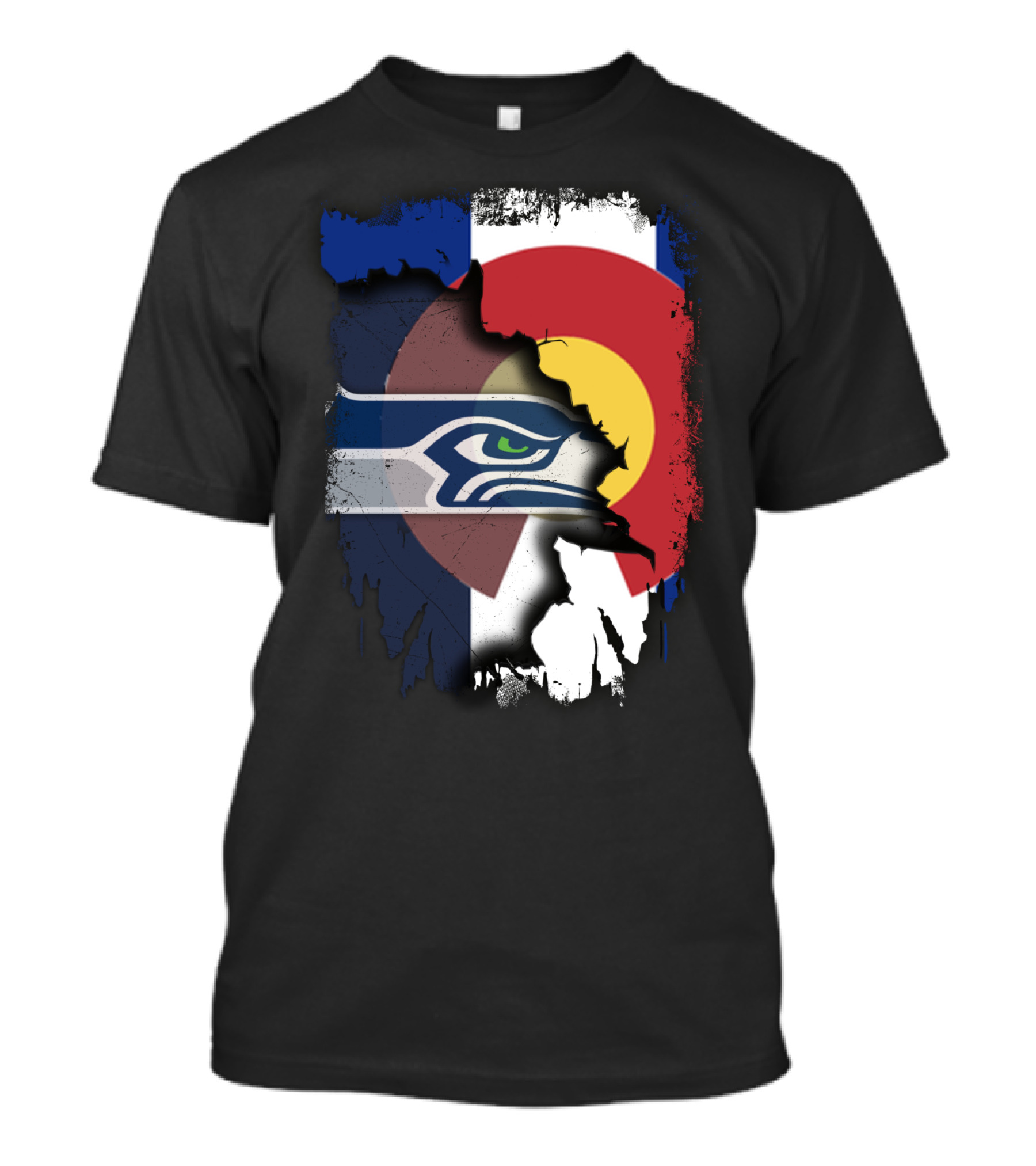 Together Colorado Seahawks Flag Fusion T-Shirt