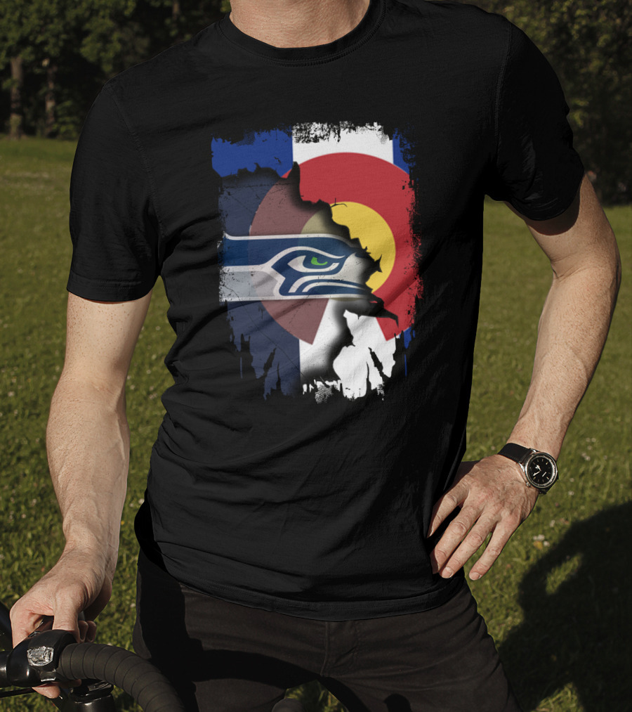 Together Colorado Seahawks Flag Fusion T-Shirt