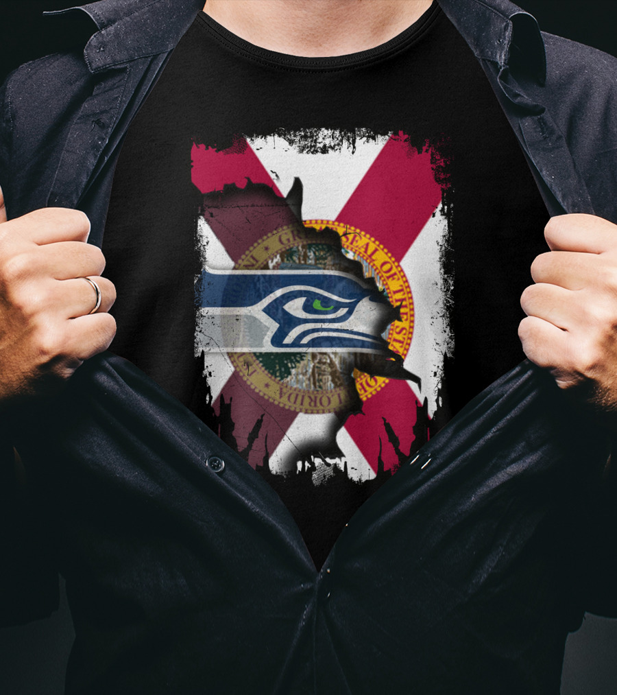 Seahawks Collaboration With Florida State Flag T-Shirt