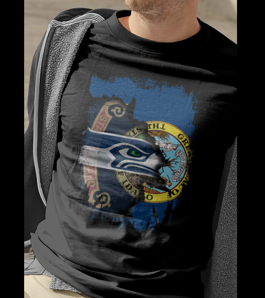 Together Idaho State Flag With Seahawks T-Shirt