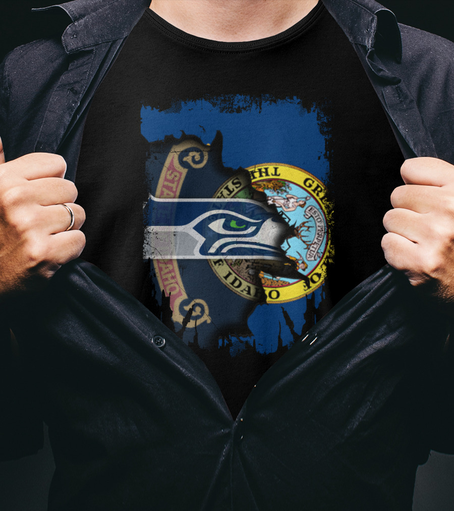 Together Idaho State Flag With Seahawks T-Shirt