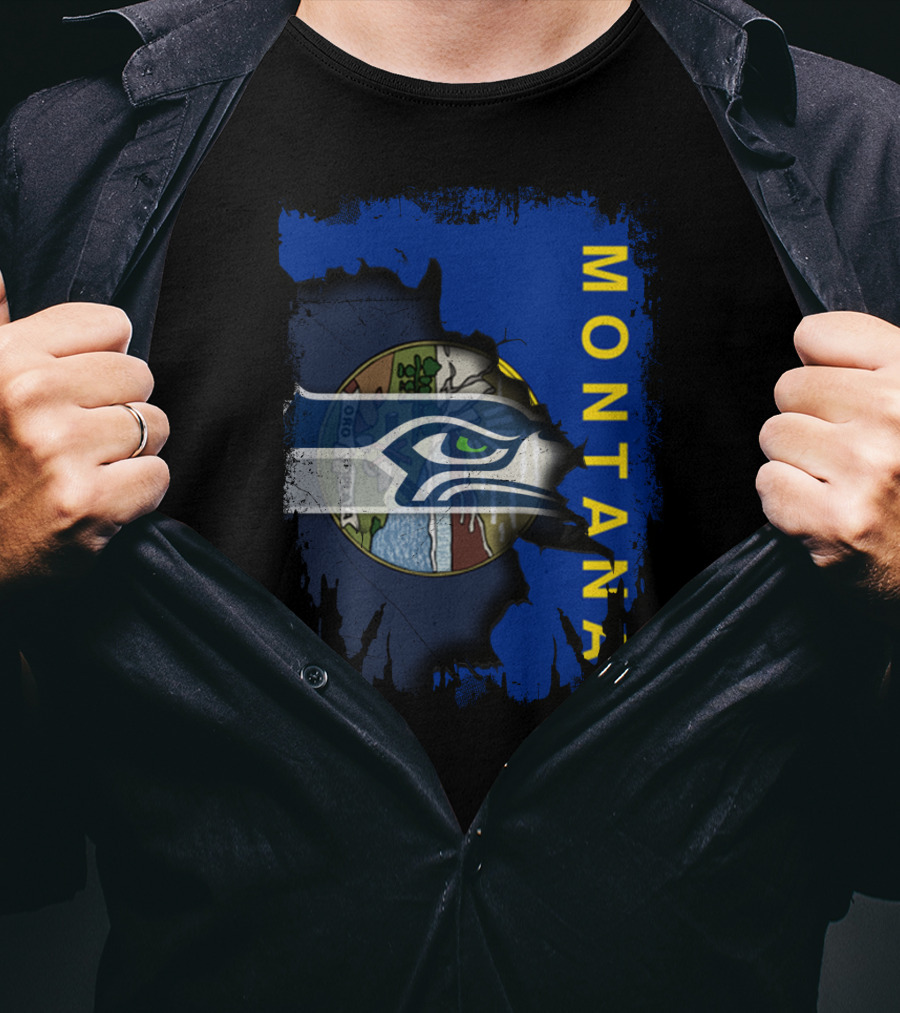 Montana Seahawks Flag T-Shirt