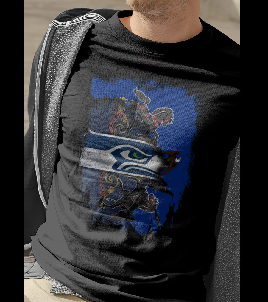 Pennsylvania Pride With Seahawks And Battle Horses T-Shirt