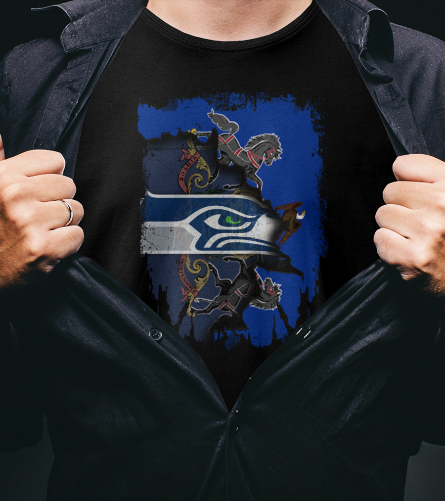Pennsylvania Pride With Seahawks And Battle Horses T-Shirt