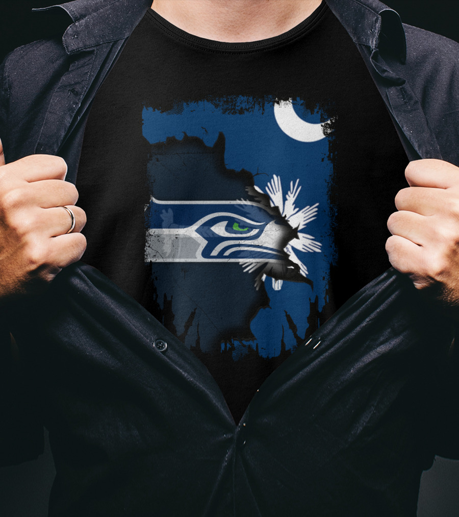 Together South Carolina Seahawks Moon Palmetto T-Shirt