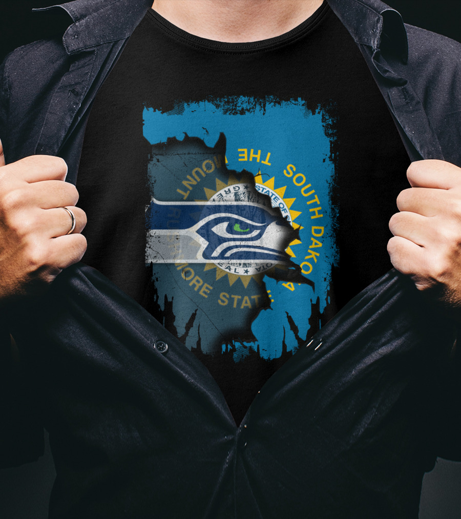 South Dakota And Seahawks Unity Flag T-Shirt