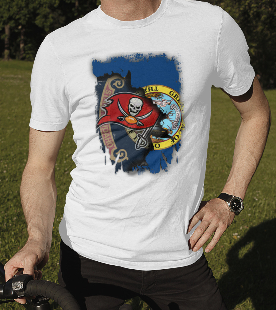 Idaho State Meets Buccaneers Flag Fusion T-Shirt