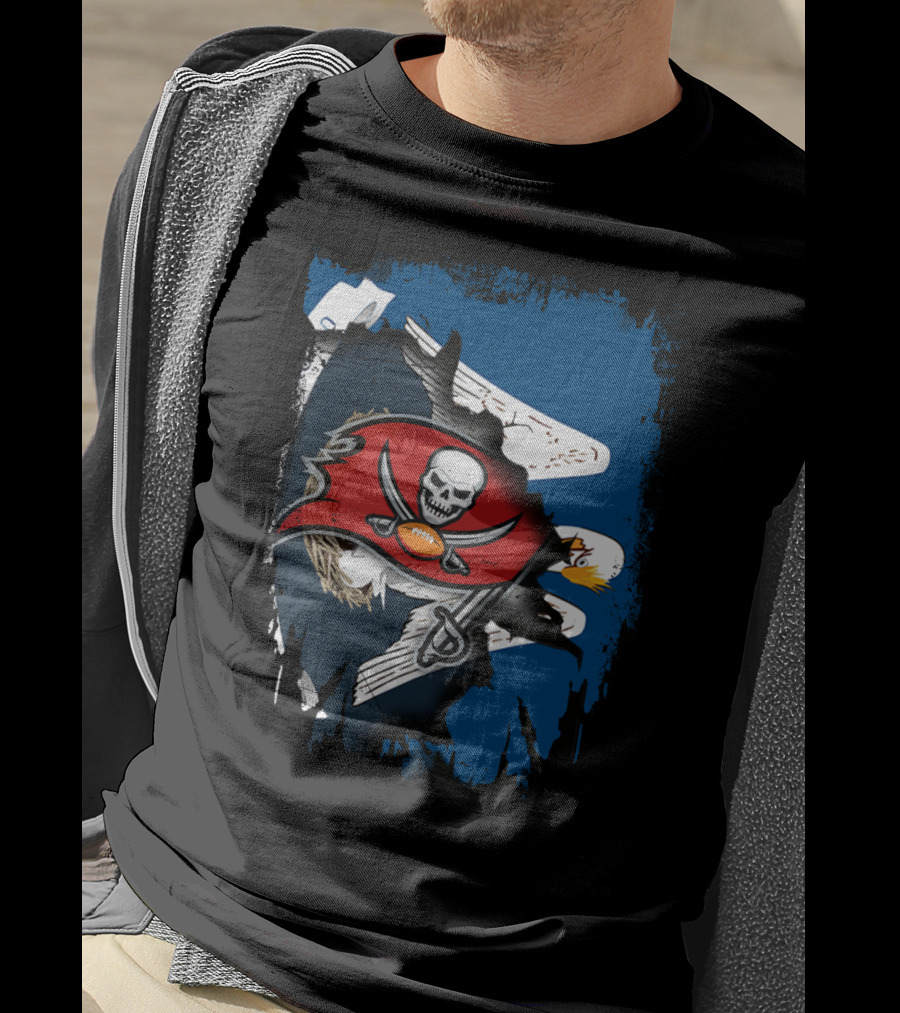 Together Louisiana With Buccaneers Eagle Football Fusion T-Shirt