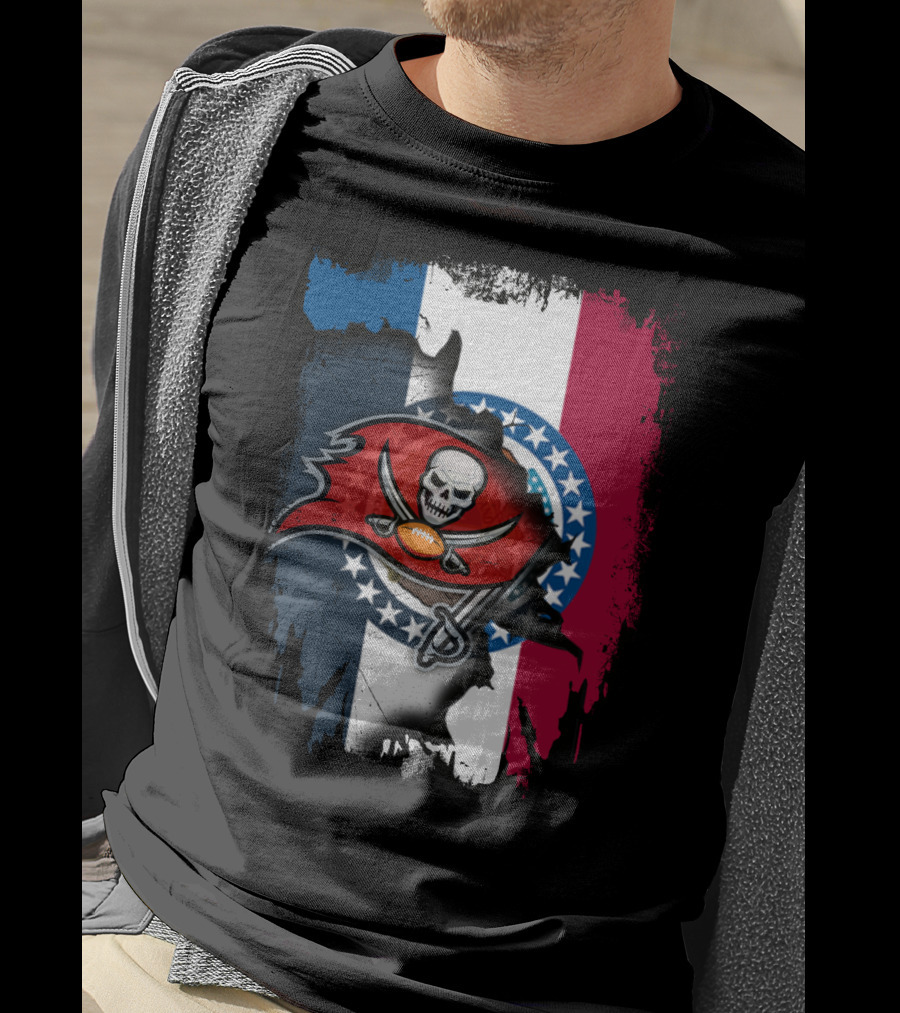 Together Missouri Flag With Buccaneers T-Shirt