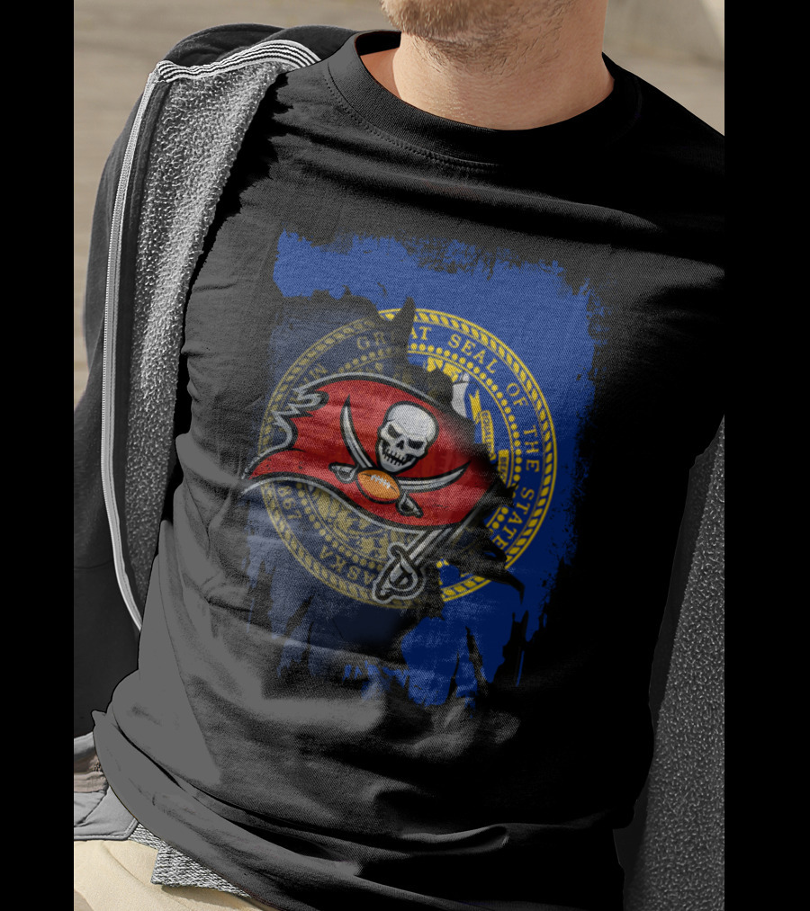 Together Nebraska State Seal With Buccaneers Football T-Shirt
