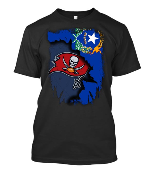 Nevada State With Buccaneers Football Flag Integration T-Shirt