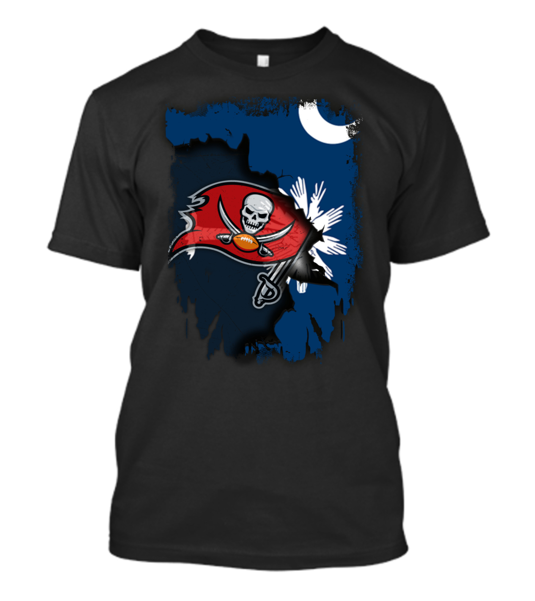 Together South Carolina Buccaneers Moon And Palmetto T-Shirt