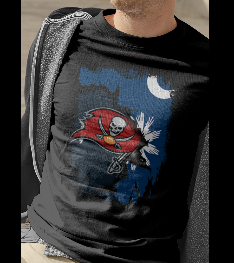Together South Carolina Buccaneers Moon And Palmetto T-Shirt