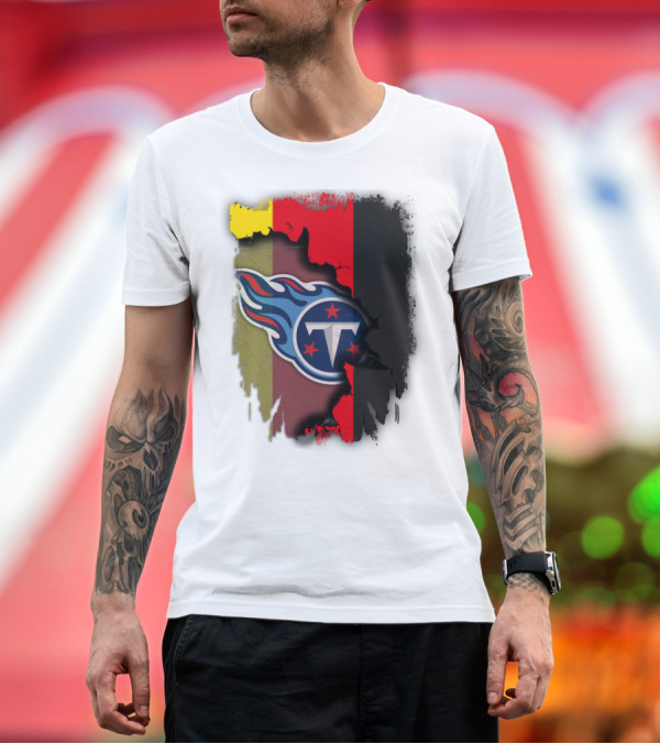 Premium T-Shirt: Germany United with Tennessee Titans Logo Fusion T-Shirt Germany United with Tennessee Titans Logo Fusion T-Shirt