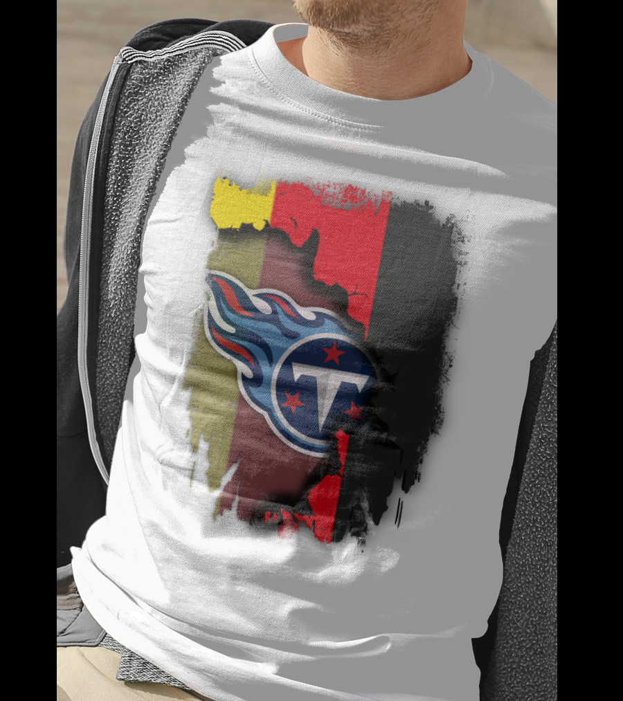 Germany United With Tennessee Titans Logo Fusion T-Shirt