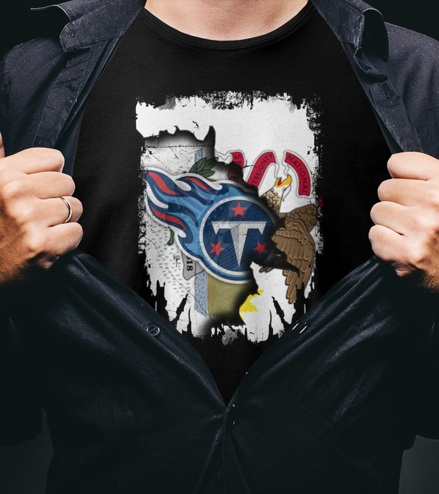 Illinois Pride Merged With Titans Emblem T-Shirt