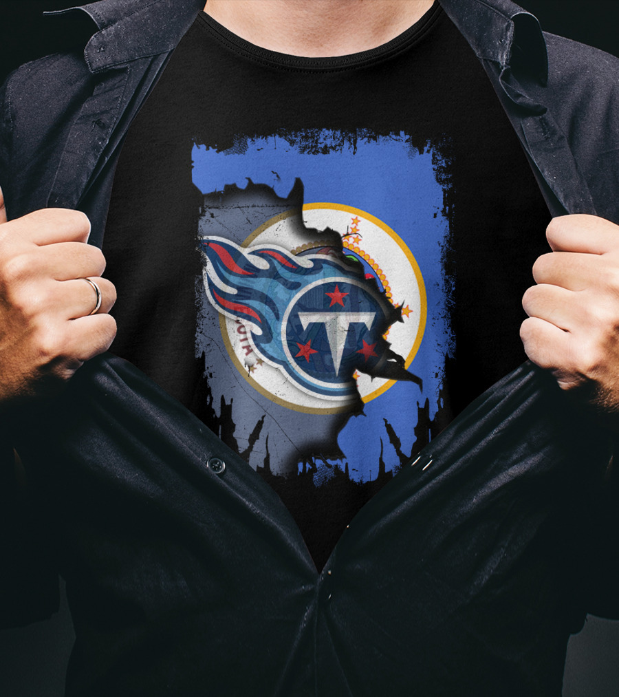 Together Minnesota Tennessee Titans Fusion T-Shirt