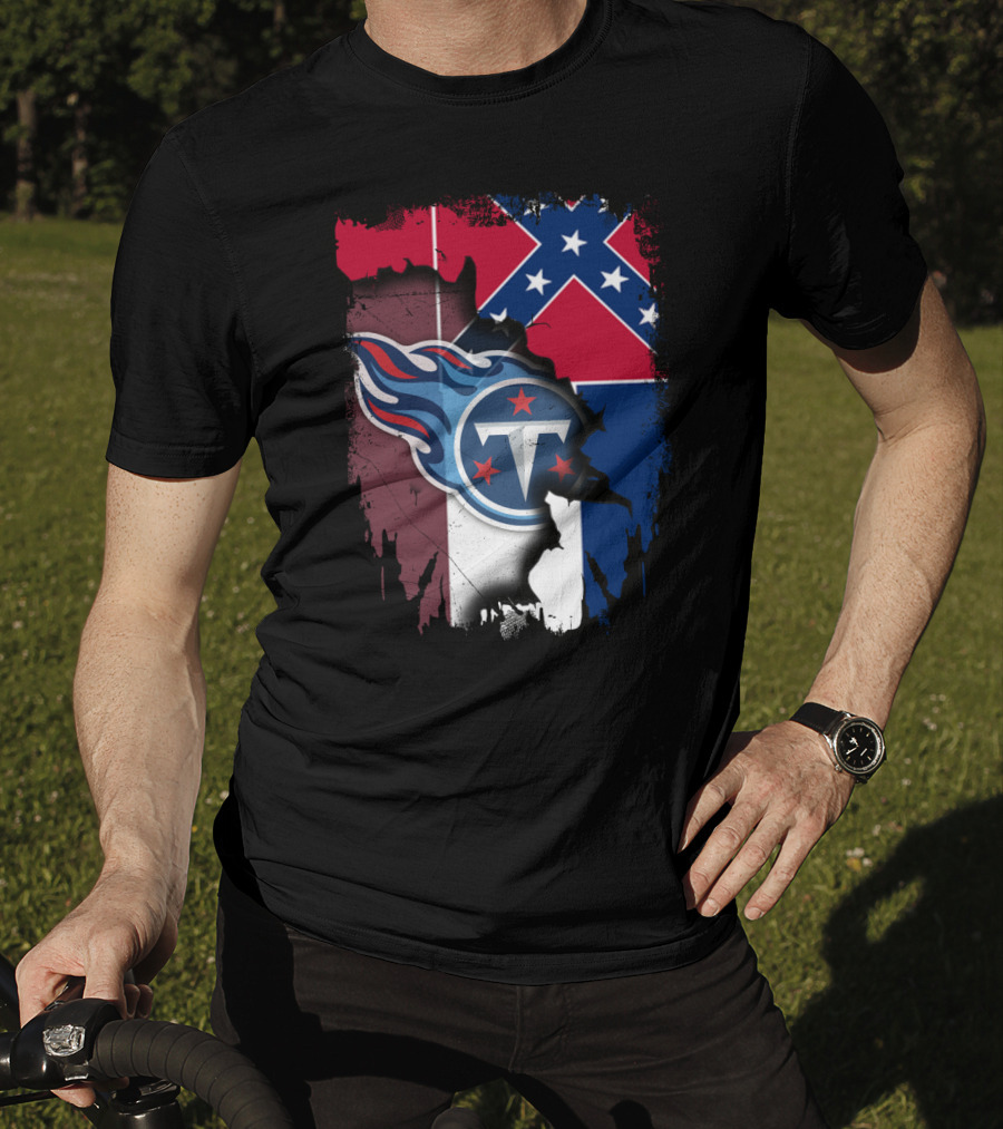 Mississippi State Pride With Titans NFL Team T-Shirt