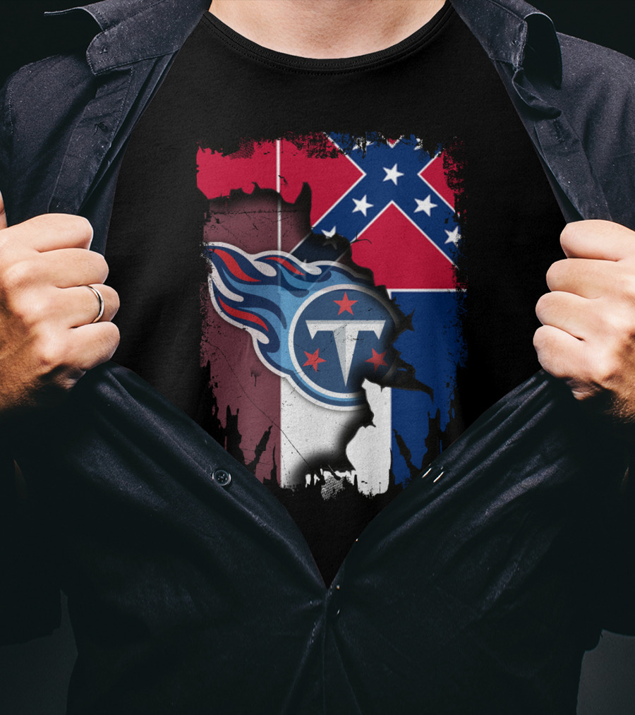 Mississippi State Pride With Titans NFL Team T-Shirt