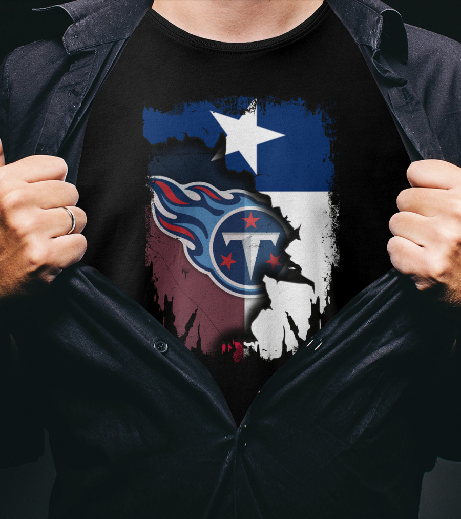 Together Titans Texas Flag Fusion T-Shirt