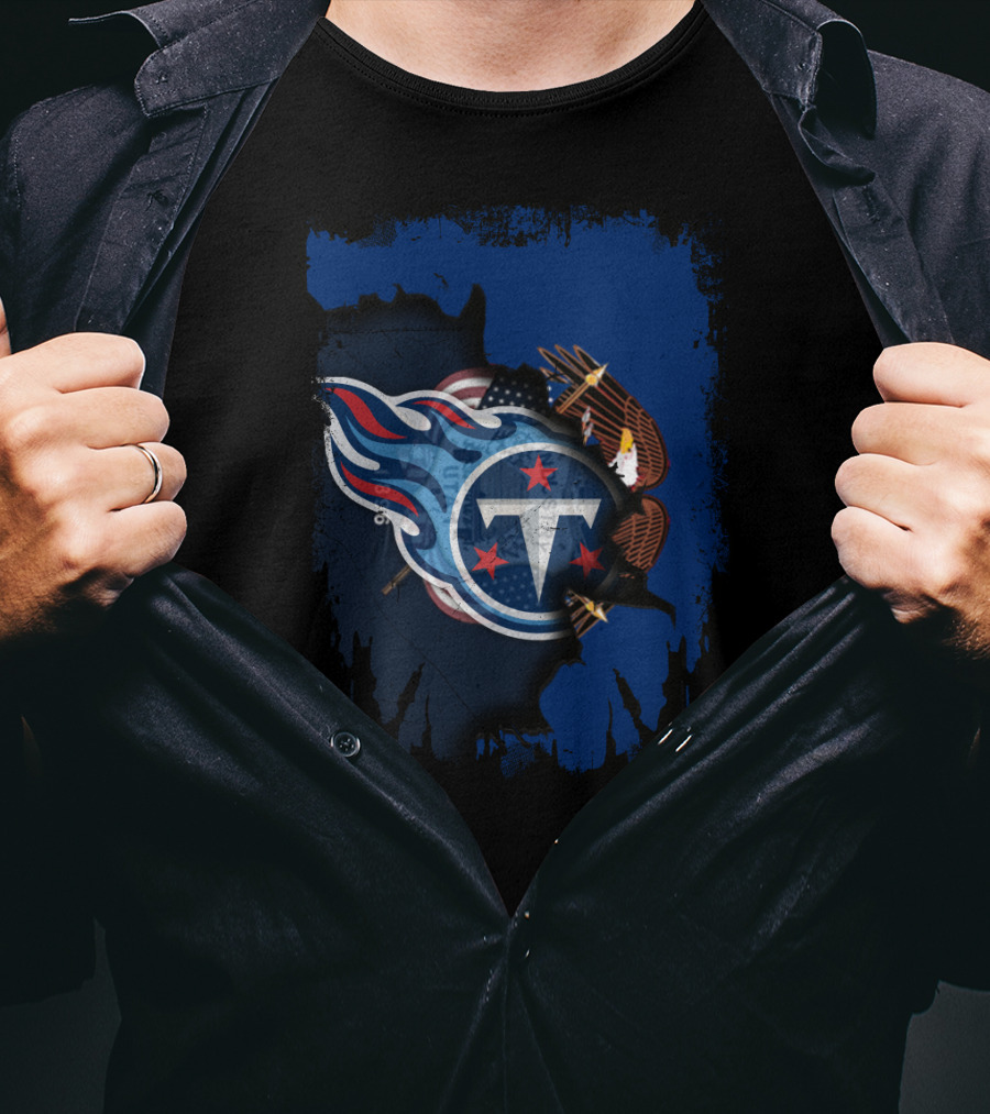 Tennessee Titans Together Utah American Pride Eagle T-Shirt