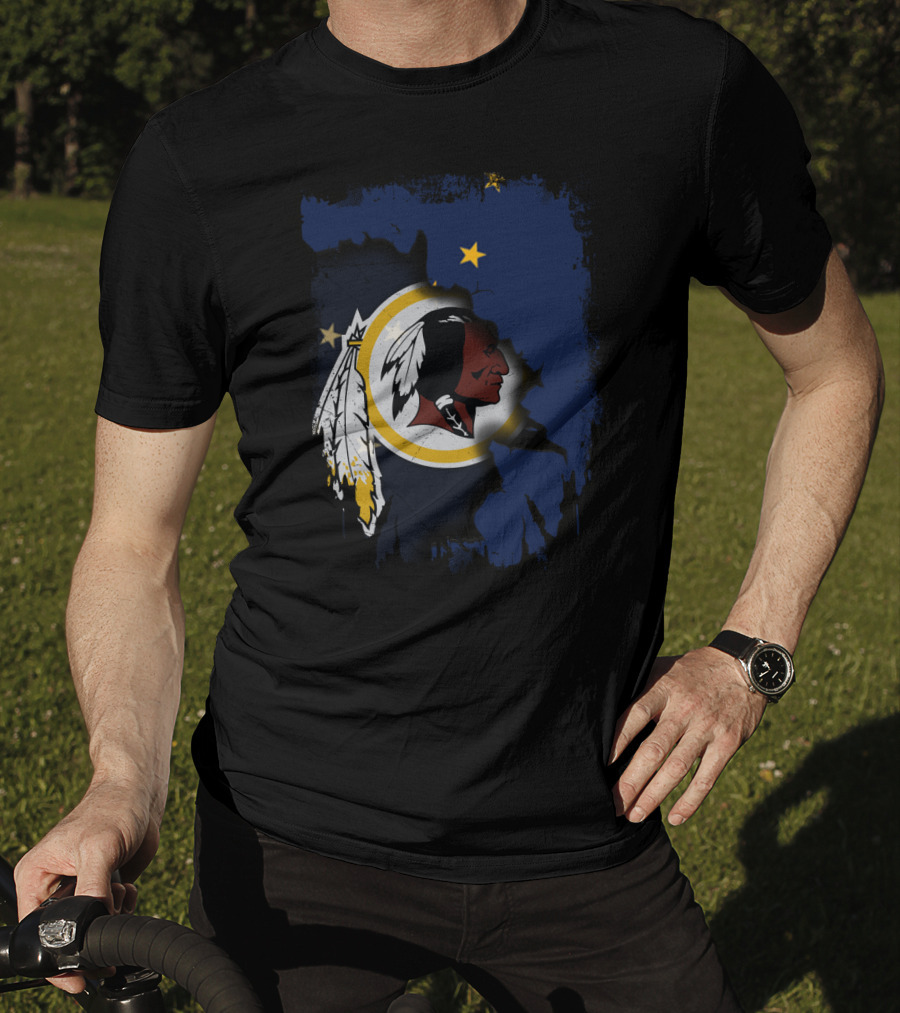 Together Alaska Washington Redskins Flag Fusion T-Shirt
