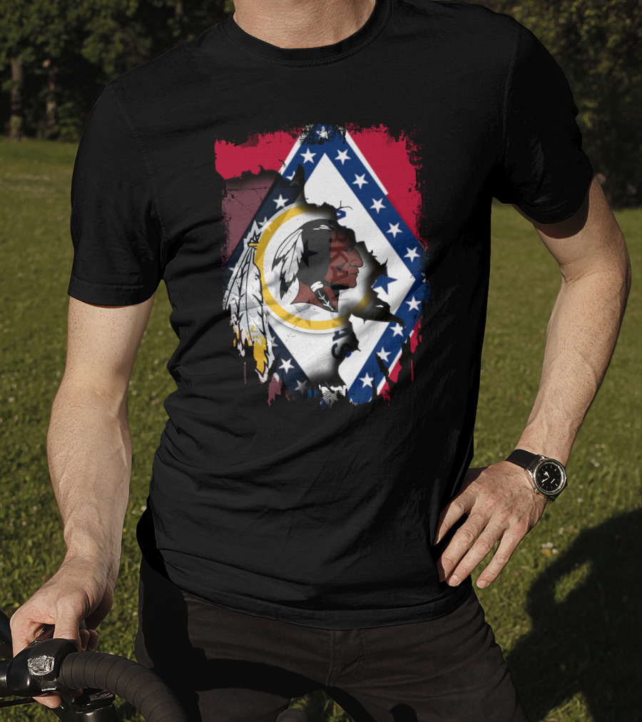 Together Arkansas Flag With Redskins T-Shirt