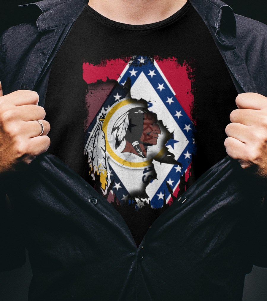 Together Arkansas Flag With Redskins T-Shirt