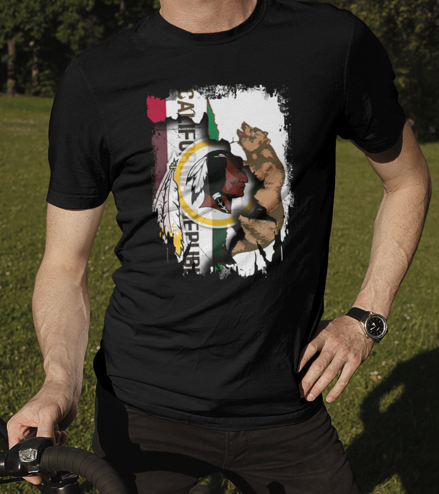 Together California Republic With Redskins Bear T-Shirt