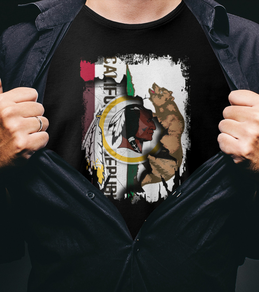 Together California Republic With Redskins Bear T-Shirt