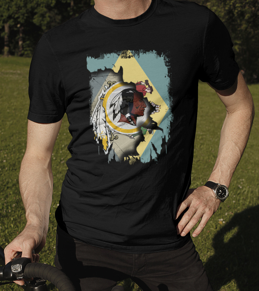 Together Delaware Flag With Redskins T-Shirt