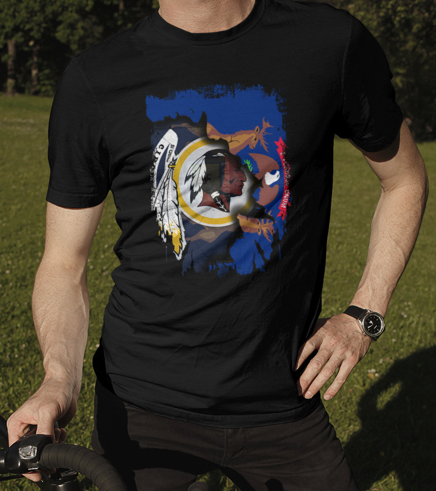 Michigan Unity With Historic Redskins Symbol T-Shirt