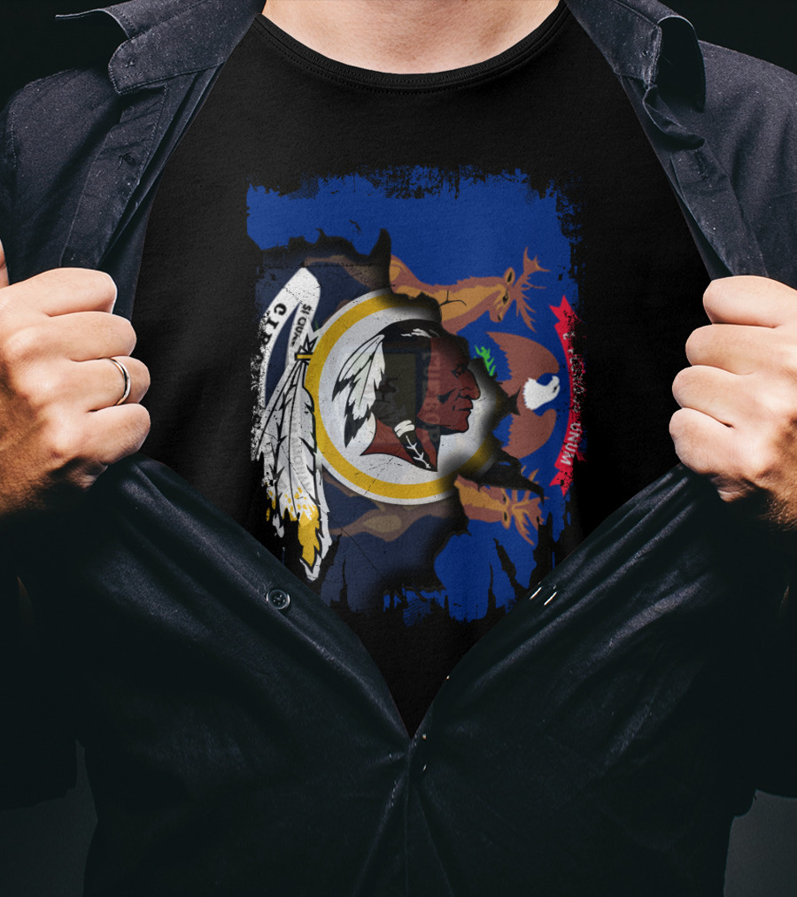 Michigan Unity With Historic Redskins Symbol T-Shirt