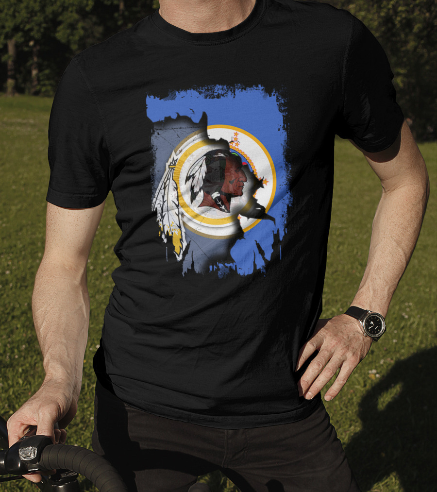 Together Minnesota With Redskins Vintage Logo And State Silhouette T-Shirt