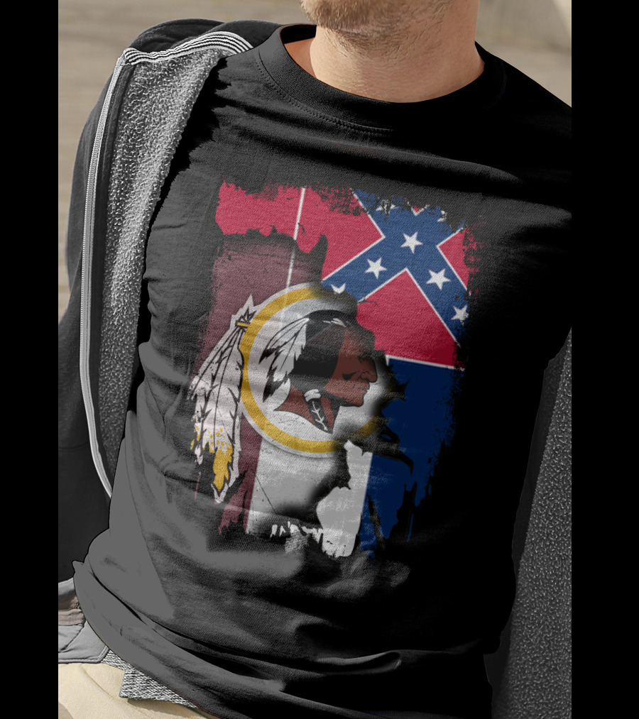 Together Mississippi Redskins Flag Fusion T-Shirt