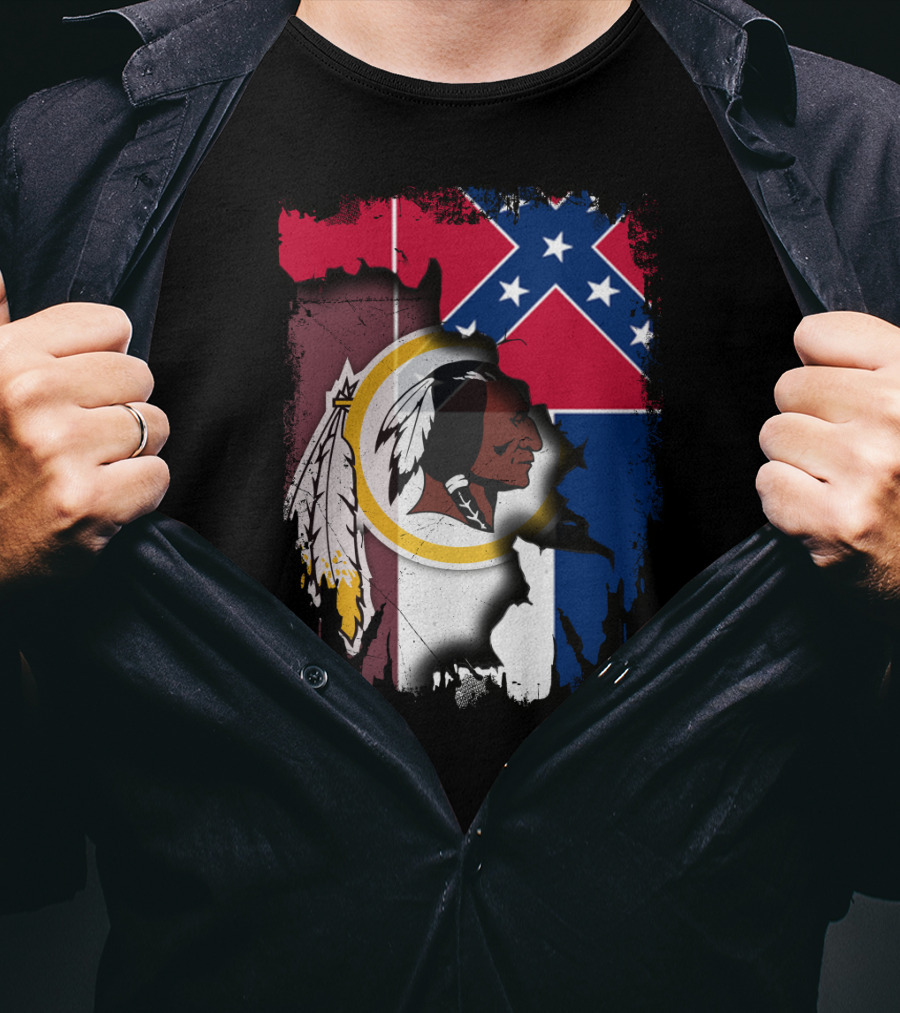 Together Mississippi Redskins Flag Fusion T-Shirt